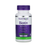 Natrol Biotin Maximum Strength 10,000mcg 100 Tablets Promotes Beauty, Healthy Hair, Skin & Nails