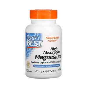 Doctor's Best High Absorption Magnesium 100mg - Muscle Relaxation & Healthy Sleep Support
