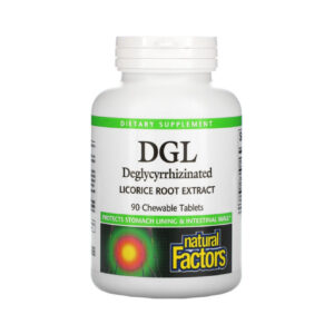 Natural Factors DGL Deglycyrrhizinated Licorice Root Extract - Protects Stomach Lining & Intestinal Wall
