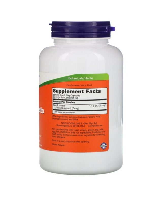 Now Foods Saw Palmetto Berries 550mg - Support Men's Health & A Healthy Prostate