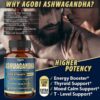 Agobi Ashwagandha Extract - Great Strength 5200mg Powder. Blended Ginger Root, Turmeric Curcumin, Rhodiola Rosea Root & Black Pepper