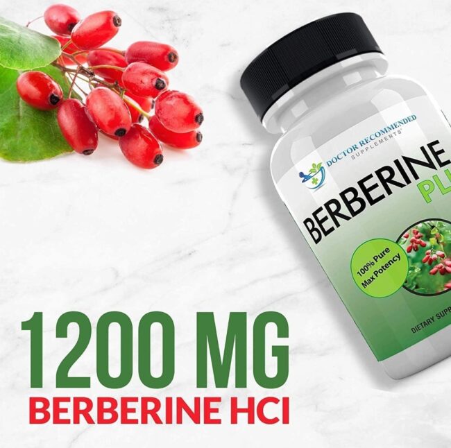 Doctor Recommended Supplement Berberine Plus 1200mg Support Healthy Immune System, Improves Cardiovascular Heart & Gastrointestinal Wellness