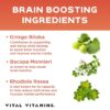 Vital Vitamin Brain Booster - Enhance Focus & Mind, Boost Concentration, Improve Memory & Clarity