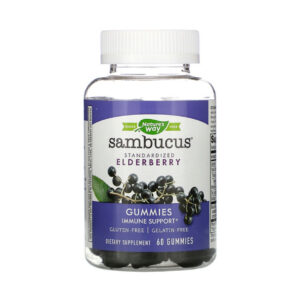 Nature's Way Sambucus Standardized Elderberry Gummies with Vitamin C & Zinc - Support Immune Function