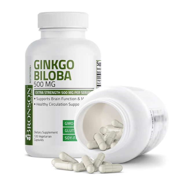 Bronson Nutrition Ginkgo Biloba 500mg - Supports Brain Function & Memory