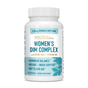 SM Nutrition Women's DIM Complex with Dong Quai + Vitamin D3 - Estrogen Balance for Women + Hormone Menopause Relief + Hormonal Acne Treatment