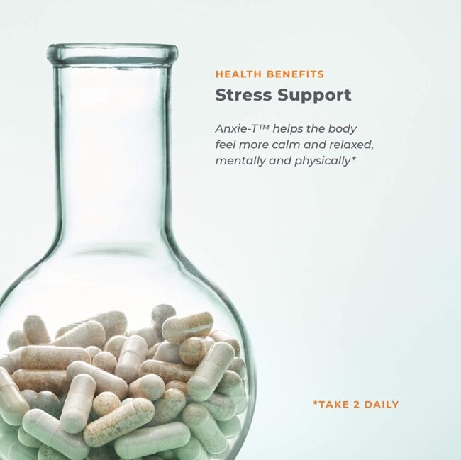 Life Seasons Anxie-T Stress Support - Herbal Stress Relief Supplement to Relax & Calm Mind - Contains Ashwagandha, Kava Kava, GABA, L-Theanine