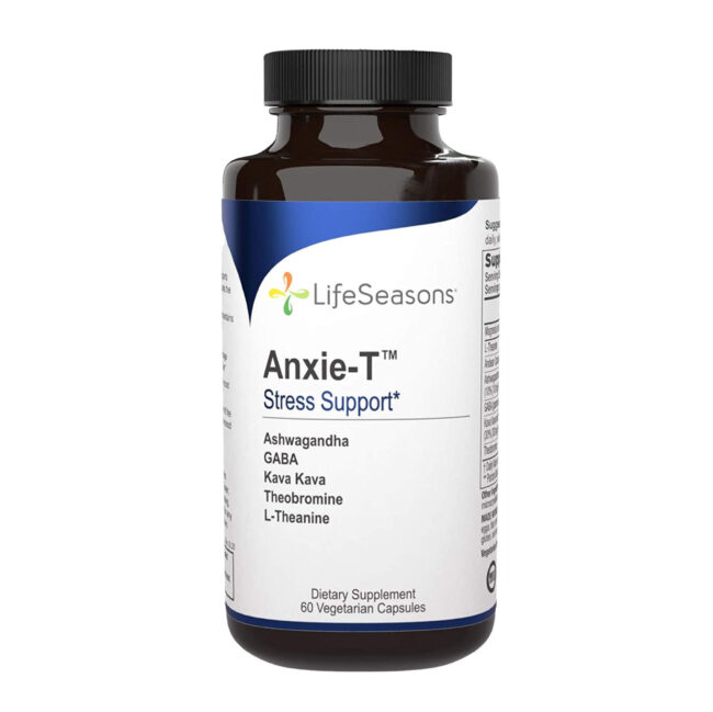 Life Seasons Anxie-T Stress Support - Herbal Stress Relief Supplement to Relax & Calm Mind - Contains Ashwagandha, Kava Kava, GABA, L-Theanine