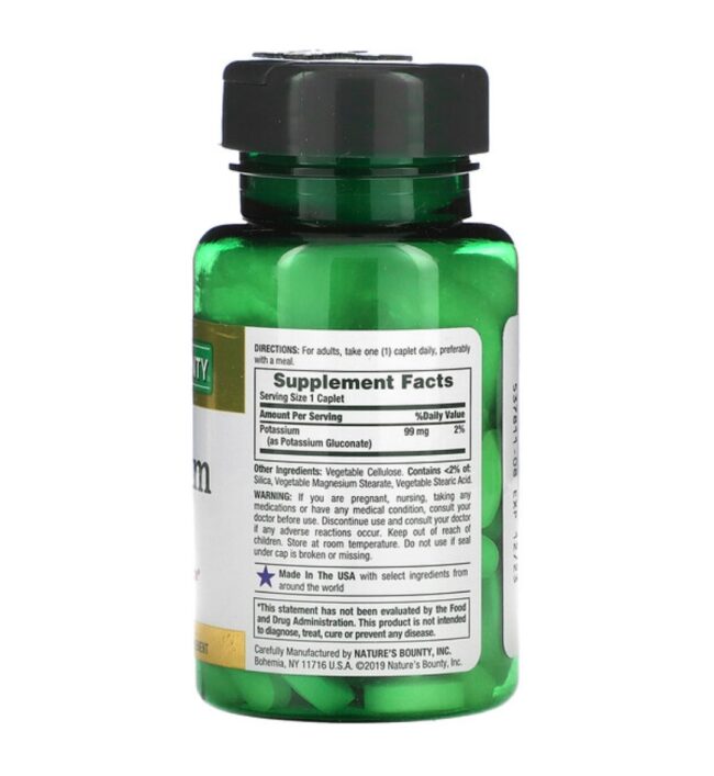 Nature's Bounty Potassium 99mg - Help Maintain Normal Levels of Fluid Inside Our Cells