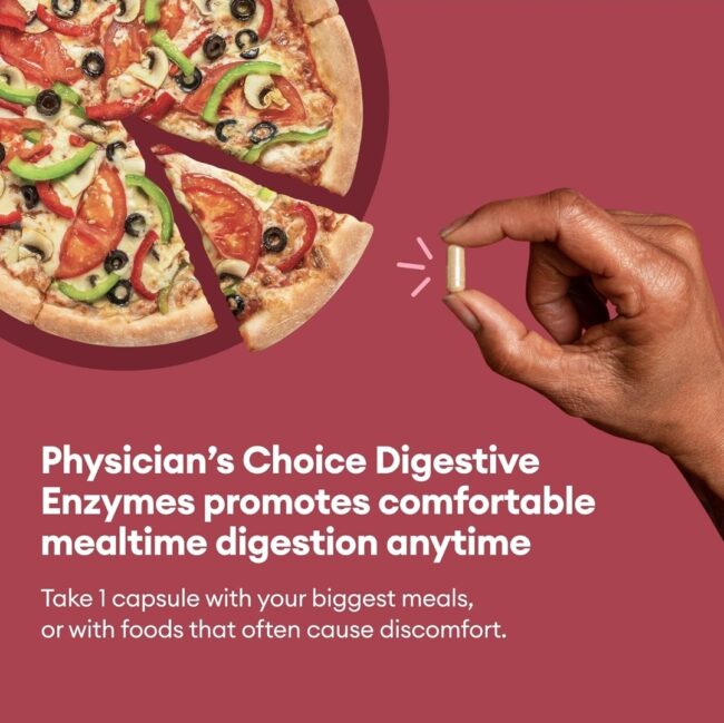 Physician's Choice Digestive Enzymes with Prebiotics + Probiotics for Digestive Health & Gut Health