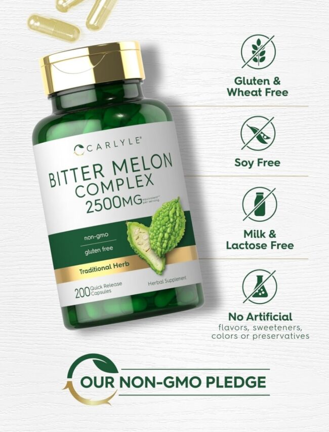 Carlyle Bitter Melon Complex 2,500mg - To treat Diabetes, Ulcer, Malaria, Pain & Inflammation