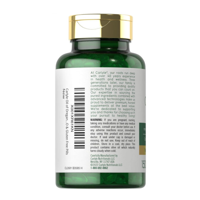 Carlyle Oil of Oregano 4,000mg - Fighting Bacteria, Treating Fungal Infections & Reducing Inflammation