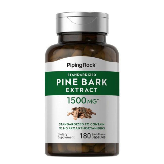 Piping Rock Standardized Pine Bark Extract 1500mg - Boost Antioxidant Status & Improve Erectile Dysfunction